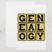 Genealogy, Study of Family Trees (Front/Back)