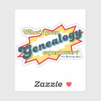 Genealogy Superpower Sticker