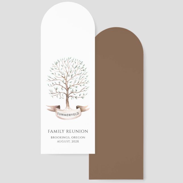 Genealogy Tree Annual Family Reunion Cousins Bookmarks (Front & Back)