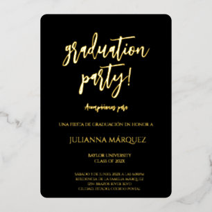 Generación 2025 invitación de graduación  foil invitation