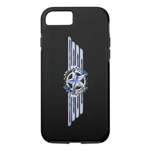 General Air Pilot Chrome Like Star Wings Black iPhone 87 Case