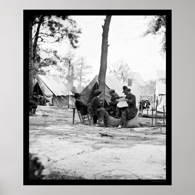 General Ambrose E. Burnside and Matthew Brady 1863 Poster (Front)