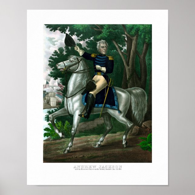 General Andrew Jackson On Horseback Poster (Front)