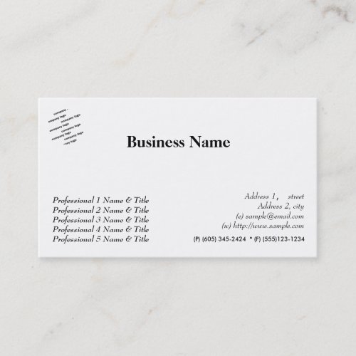 General appointment business card