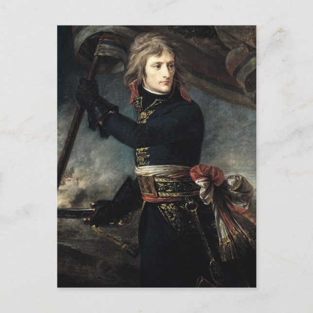 General Bonaparte  on the Bridge at Arcole Postcard (Front)