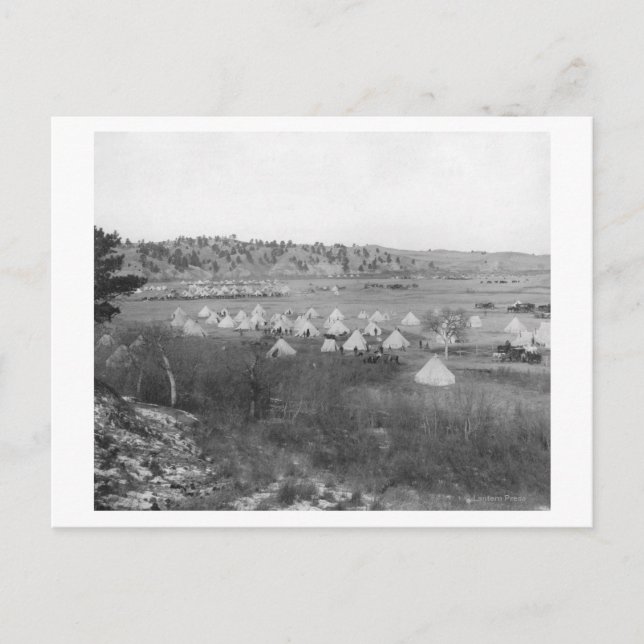 General Brook's Camp near Pine Ridge Postcard (Front)