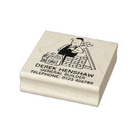 General Builder Pictures with Building Materials Rubber Stamp