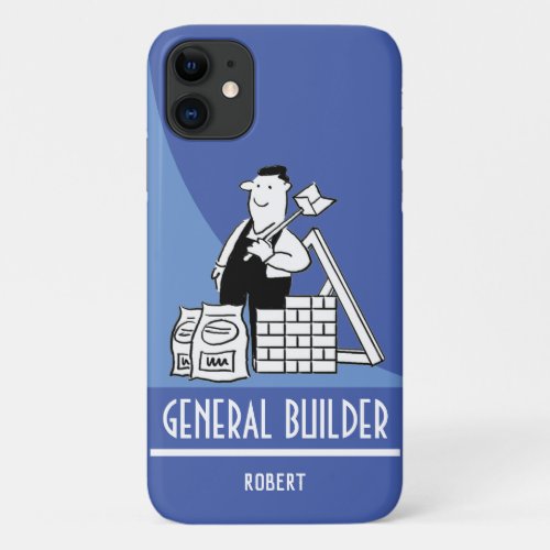 General Builder with Building Materials iPhone 11 Case