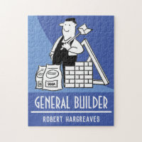 General Builder with Building Materials. Jigsaw Puzzle