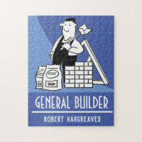 General Builder with Building Materials. Jigsaw Puzzle