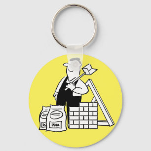General Builder with Building Materials. Keychain