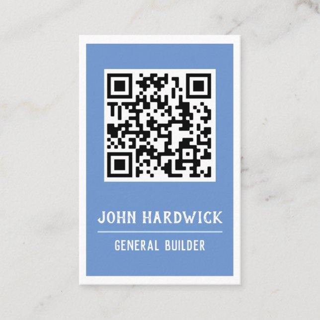 General Builder with QR Code Business Card (Front)