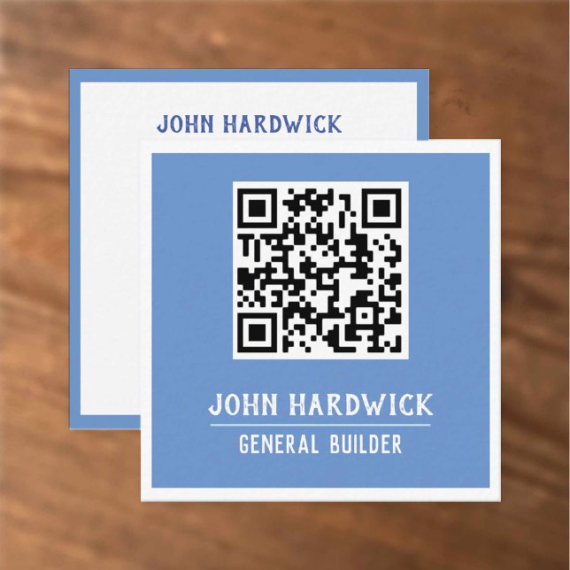 General Builder with QR Code Square Business Card (Creator Uploaded)