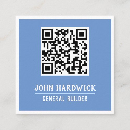 General Builder with QR Code Square Business Card
