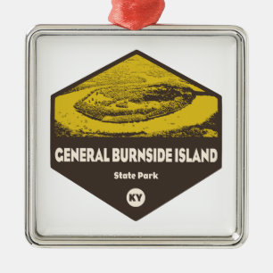 General Burnside Island State Park Kentucky Metal Ornament