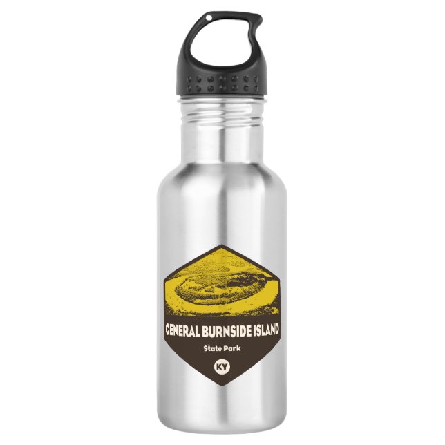 General Burnside Island State Park Kentucky Stainless Steel Water Bottle (Front)