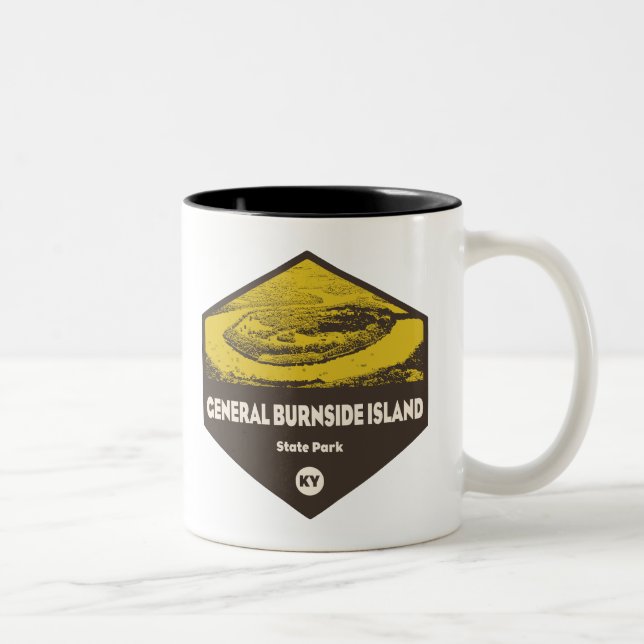 General Burnside Island State Park Kentucky Two-Tone Coffee Mug (Right)