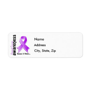 General Cancer Awareness 5 Label