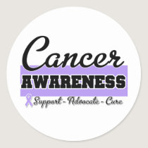 General Cancer Awareness Classic Round Sticker