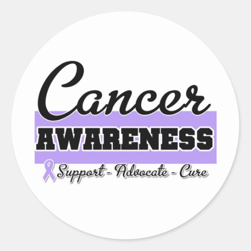 General Cancer Awareness Classic Round Sticker