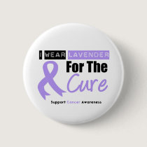 General Cancer I Wear Lavender For The Cure Pinback Button