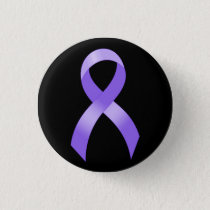 General Cancer - Lavender Ribbon Pinback Button