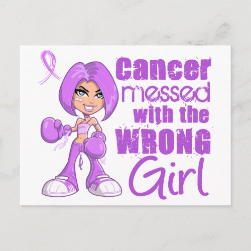 General Cancer Messed With Wrong Girl Postcard