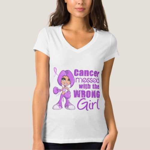 General Cancer Messed With Wrong Girl T_Shirt
