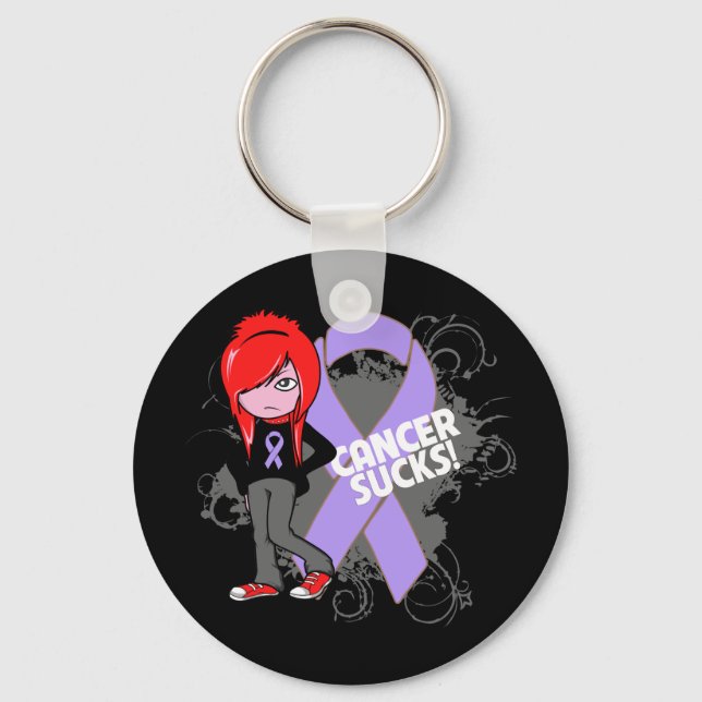 General Cancer Sucks Keychain (Front)