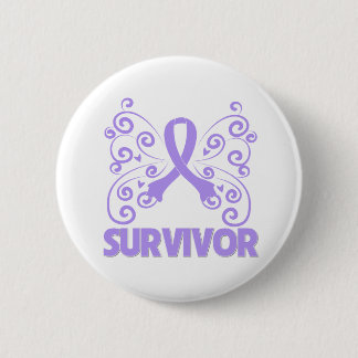 General Cancer Survivor Butterfly Button