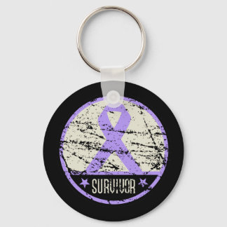 General Cancer Survivor Mens Vintage Keychain