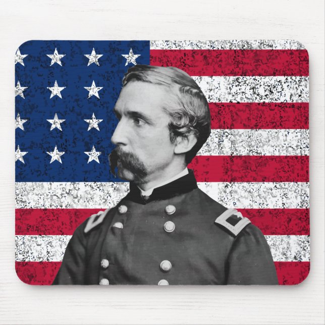 General Chamberlain and The American Flag Mouse Pad (Front)