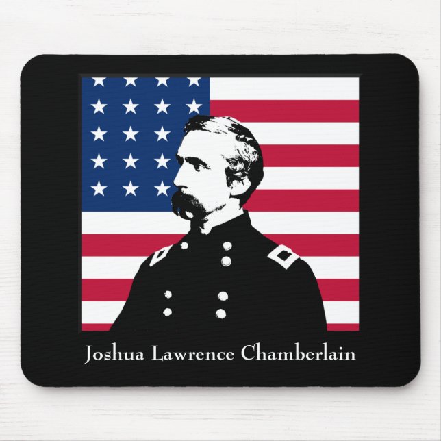 General Chamberlain and the American Flag Mouse Pad (Front)