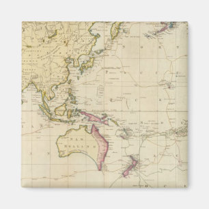 General chart historical map magnet
