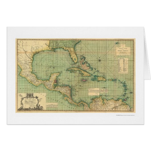 General Chart of the West Indies by Speer 1796 (Front Horizontal)