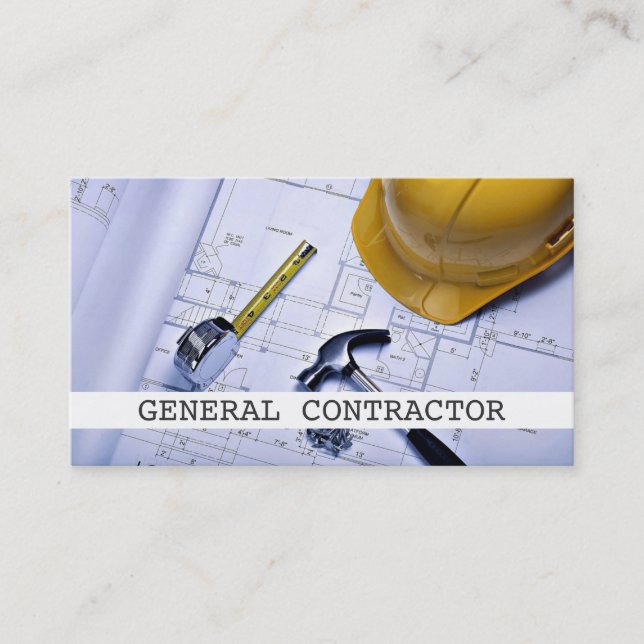 General Contractor Builder Construction Business Business Card (Front)
