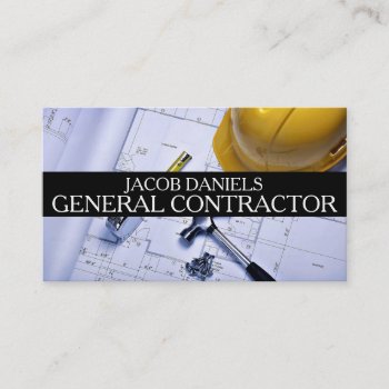General Contractor Builder Construction Business Business Card by ArtisticEye at Zazzle