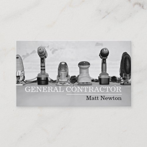 General Contractor Builder Manager Construction Business Card