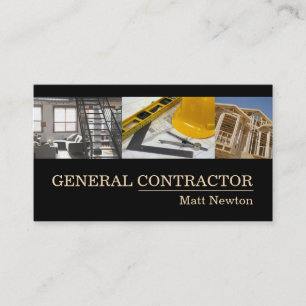 General Contractor Builder Manager Construction Business Card