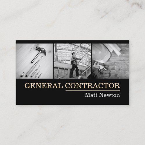 General Contractor Builder Manager Construction Business Card Templates