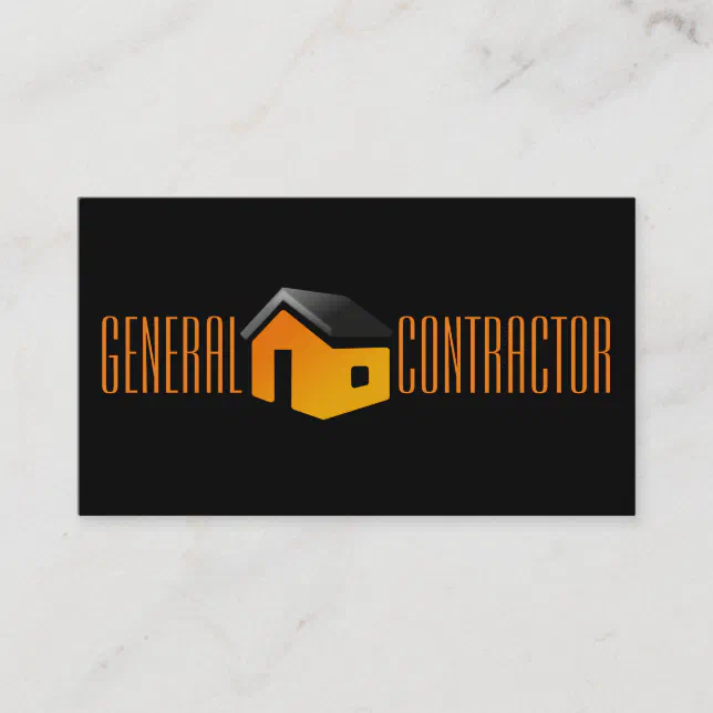 General Contractor Builder Manager Construction Business Card | Zazzle