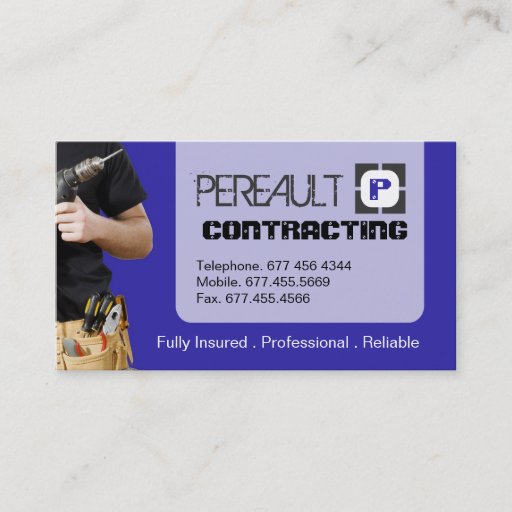 Customizable GENERAL CONTRACTOR BUSINESS CARD