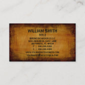 General Contractor Business Card (Back)