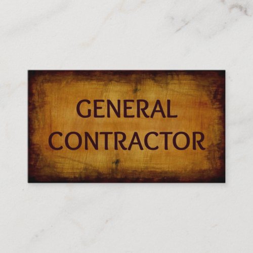 General Contractor Business Card