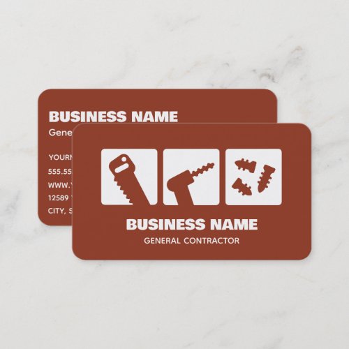General contractor business card