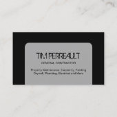 GENERAL CONTRACTOR BUSINESS CARD (Back)