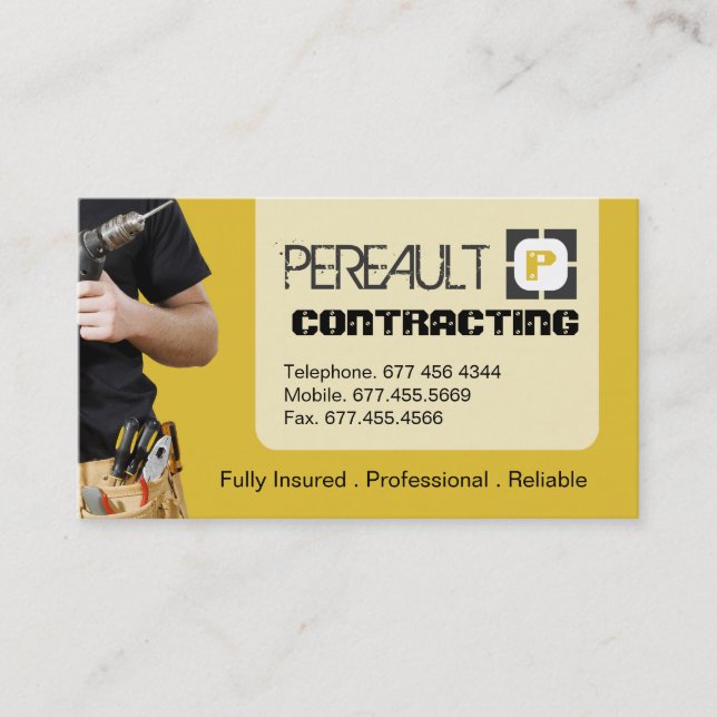 GENERAL CONTRACTOR BUSINESS CARD (Front)