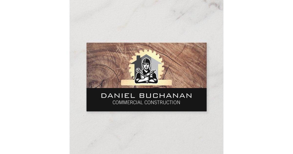 General Contractor Carpenter Business Card Zazzle