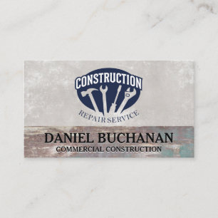 General Contractor Construction Repair Business Card