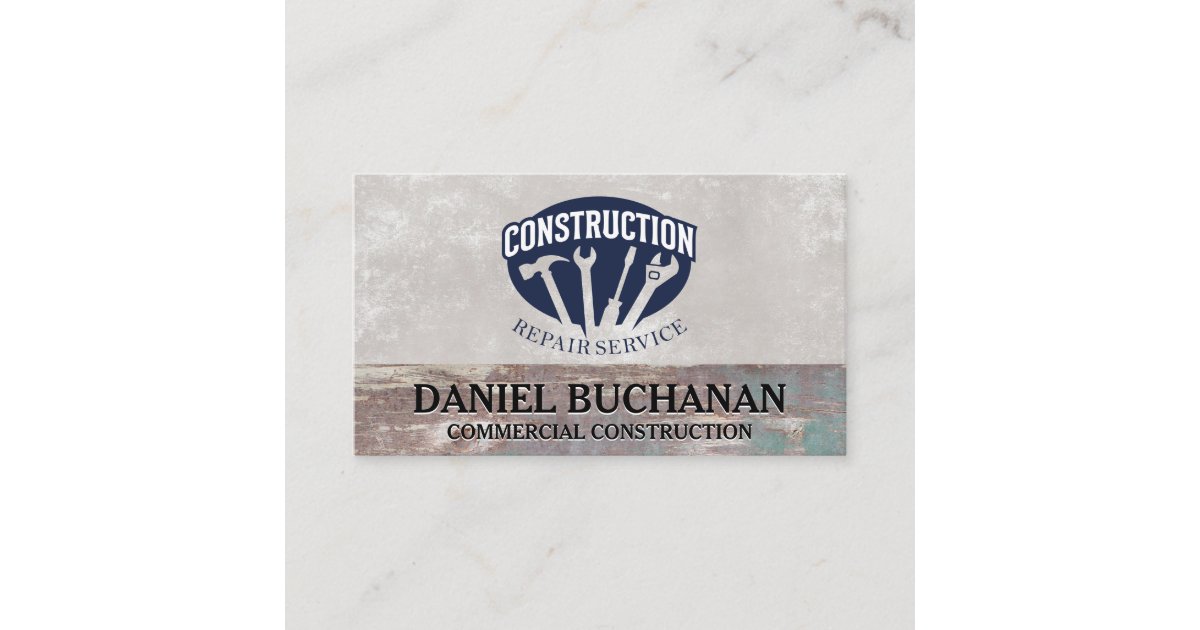 General Contractor | Construction | Repair Business Card | Zazzle
